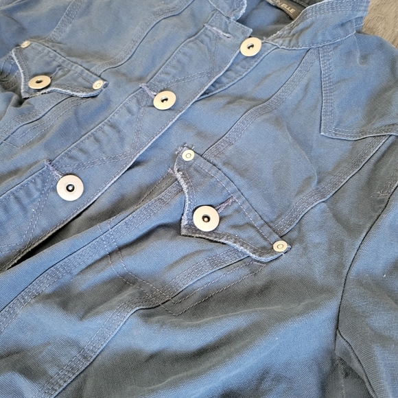 Addition Elle Rustic Look Denim Jacket - Picture 5 of 7